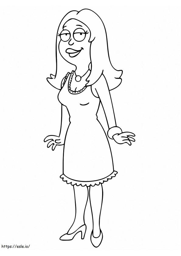 Francine Smith From American Dad coloring page