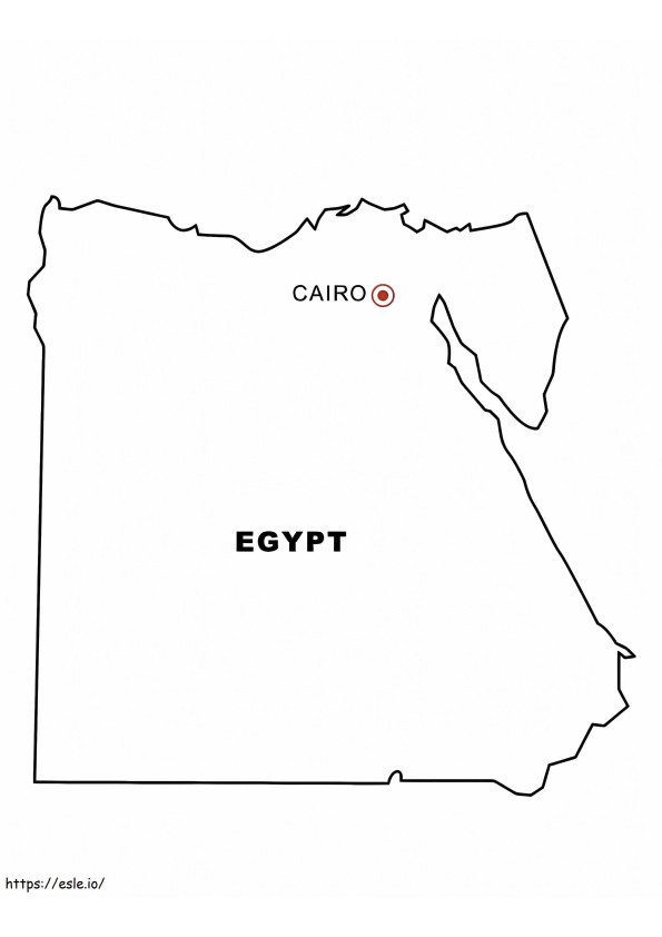 Egypte kaart kleurplaat