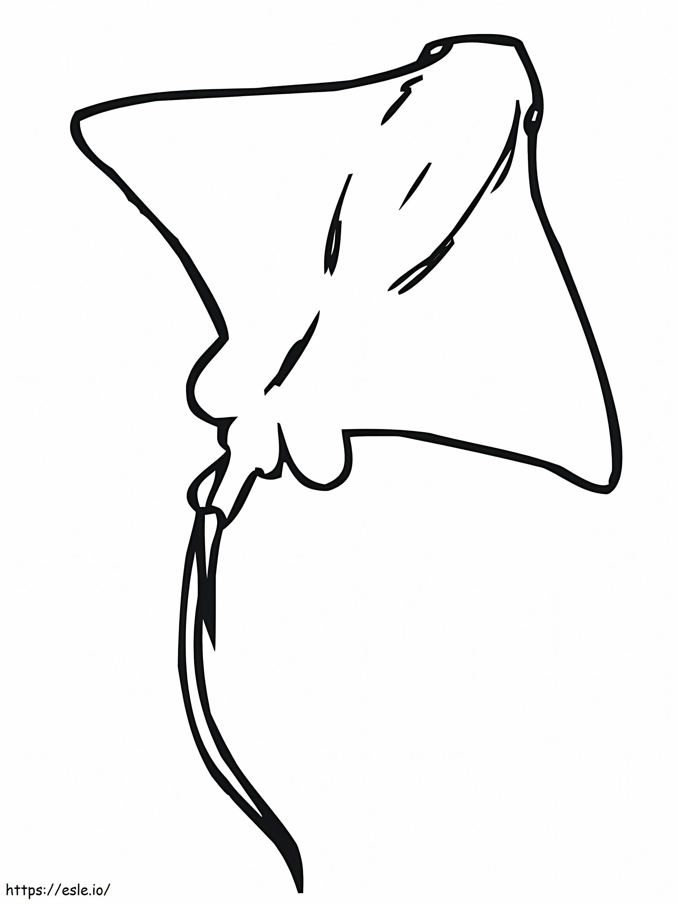 Whiptail Stingray kolorowanka