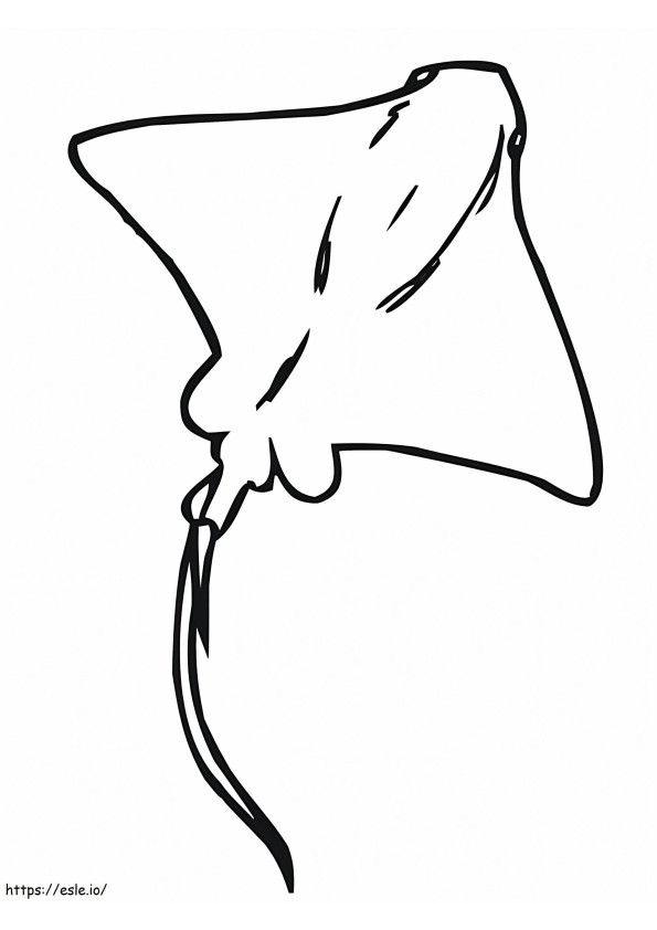 Whiptail Stingray coloring page