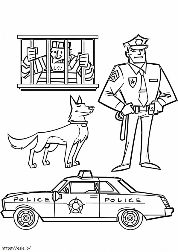 Hyvä Poliisi värityskuva