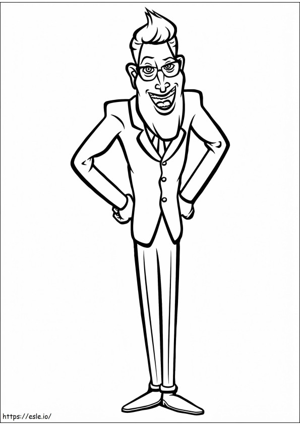 President Hathaway From Monsters Vs Aliens coloring page