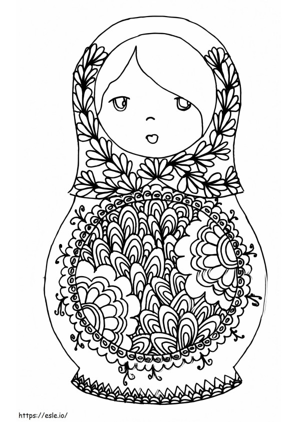 Rosyjska lalka kolorowanka