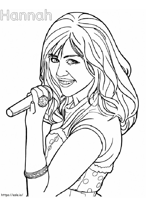 Hannah Montana To Color coloring page