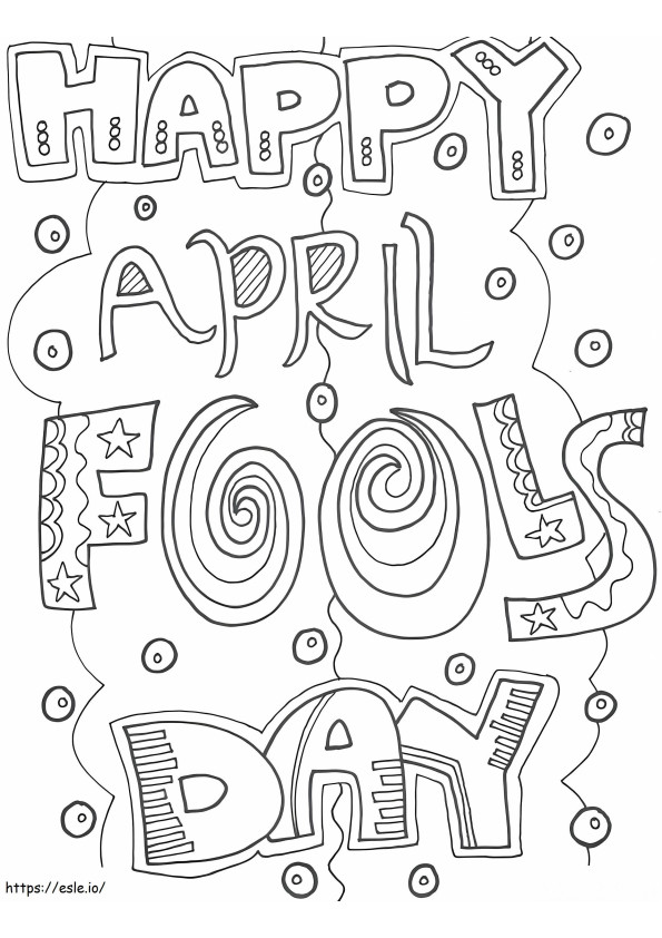 April Fools Dag 3 kleurplaat