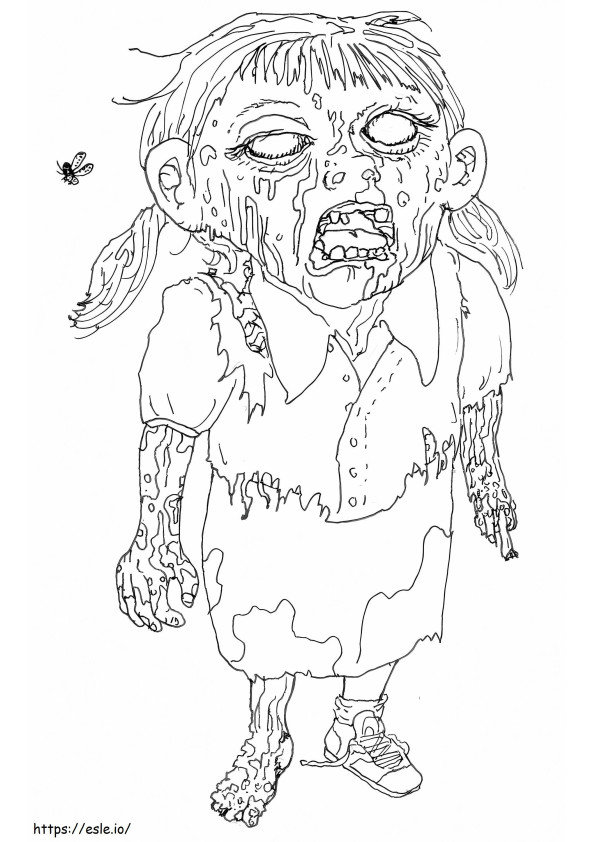  Frankenstein 7K Girl Zombie de colorat