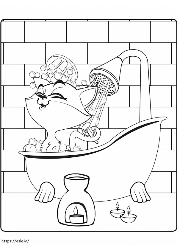 Peach The Cat Washimals coloring page