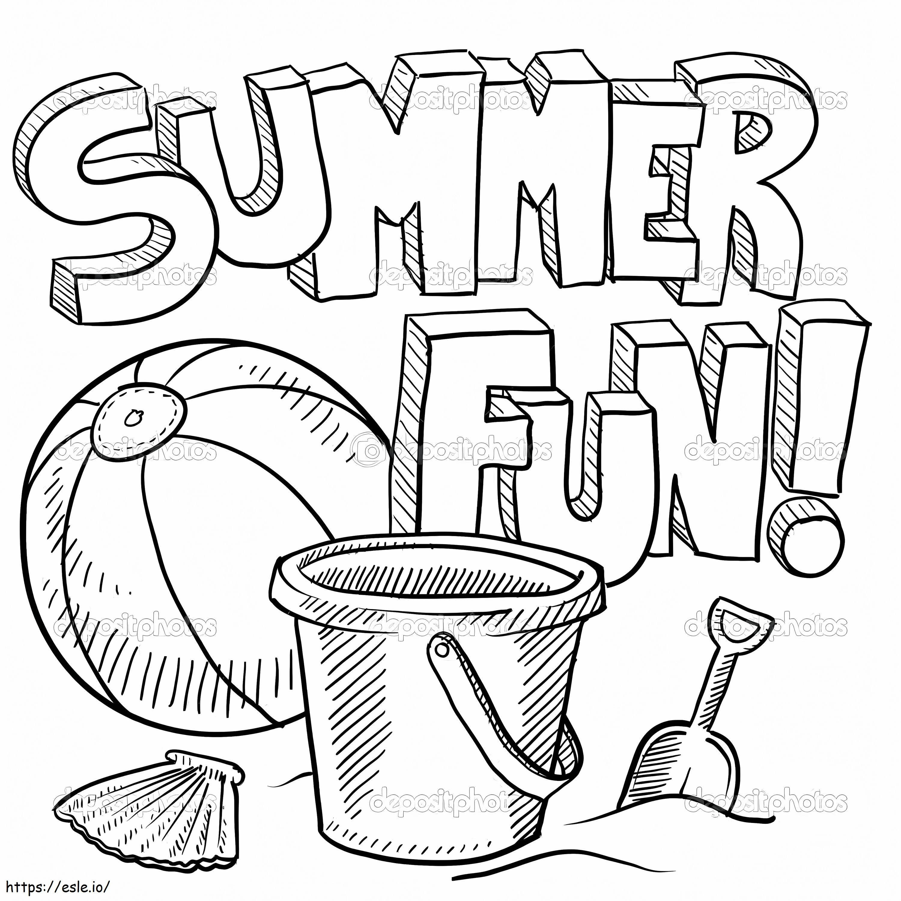 Summer Fun coloring page