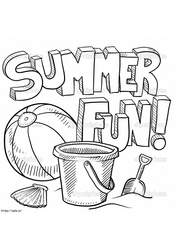 Summer Fun coloring page