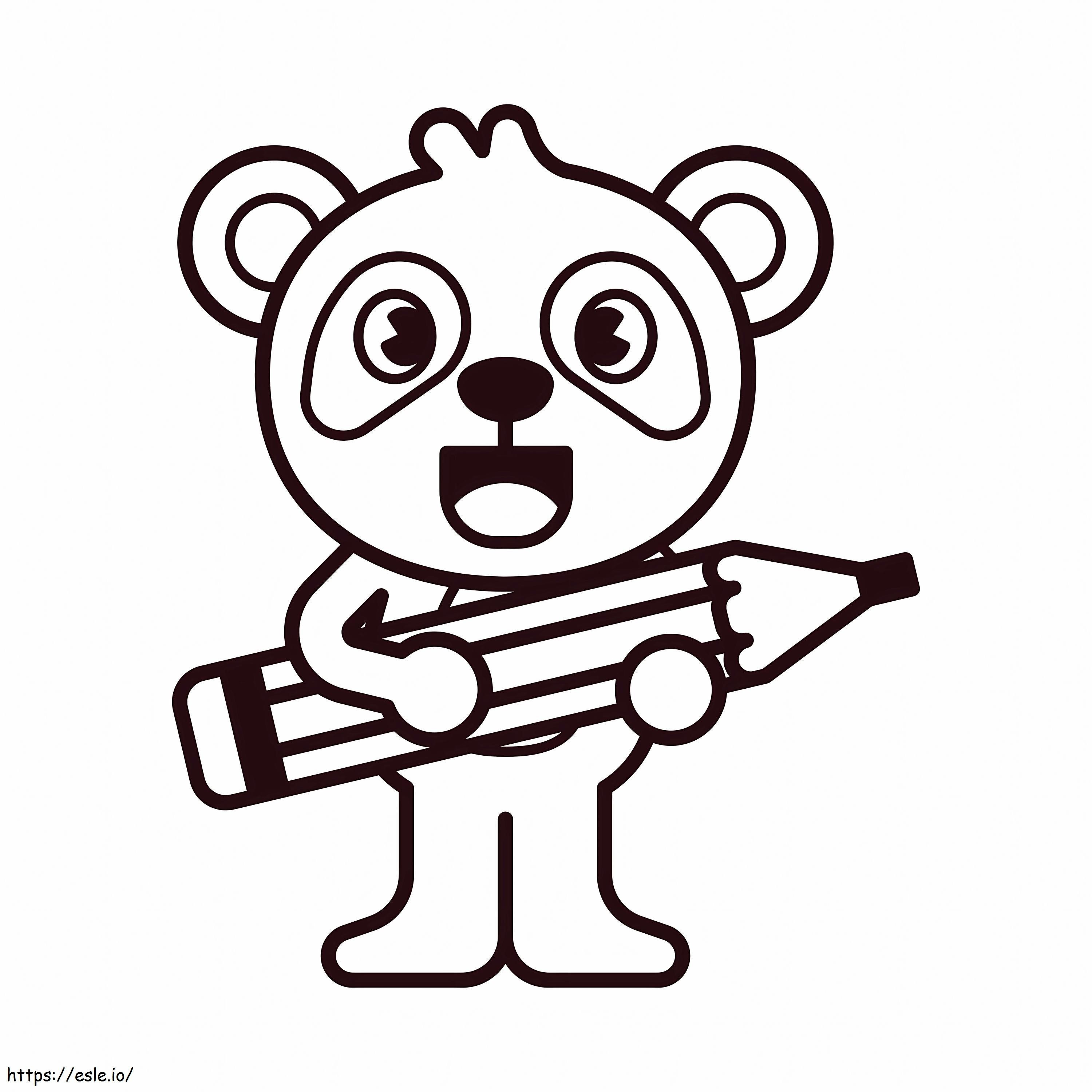 Panda Ceruzával kifestő