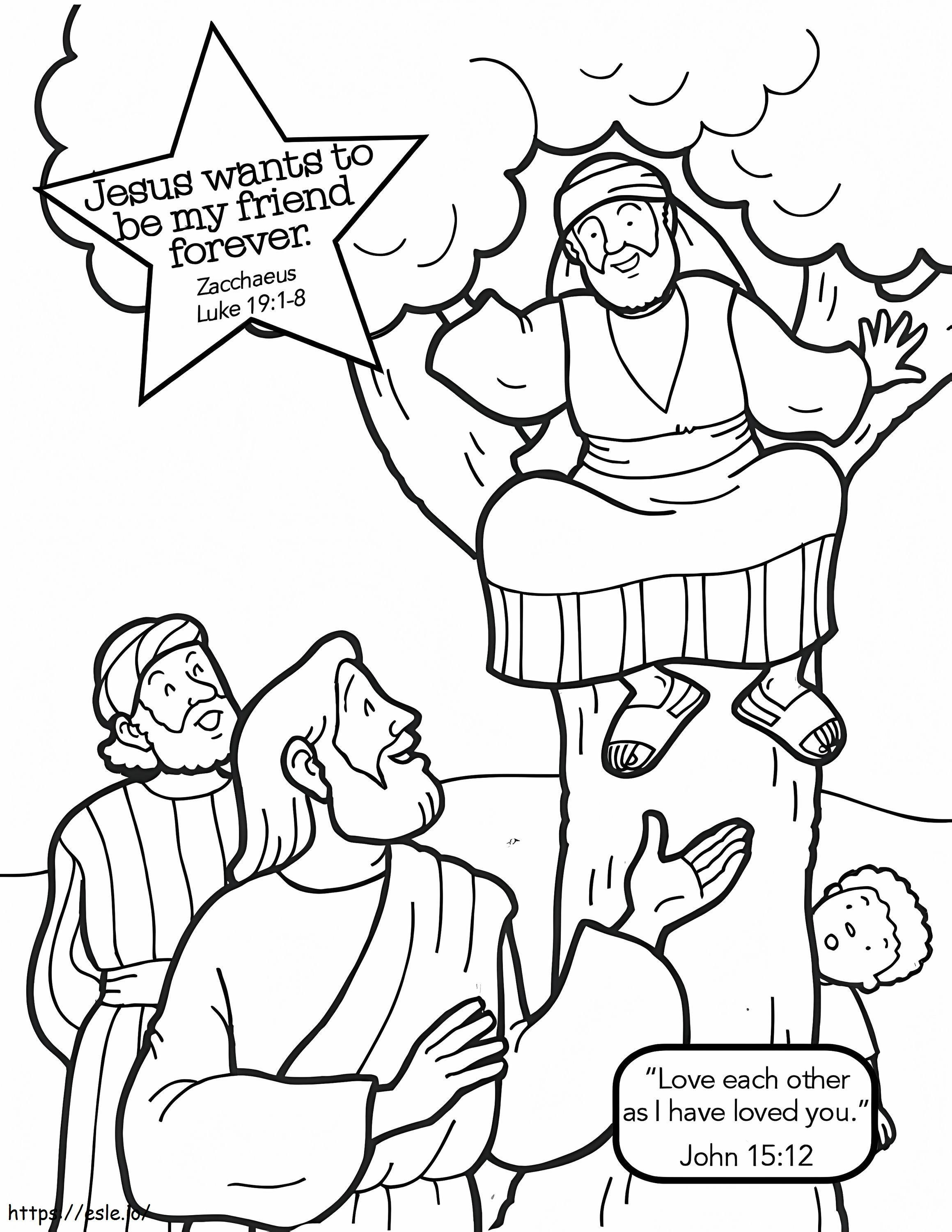 Zacchaeus 3 coloring page