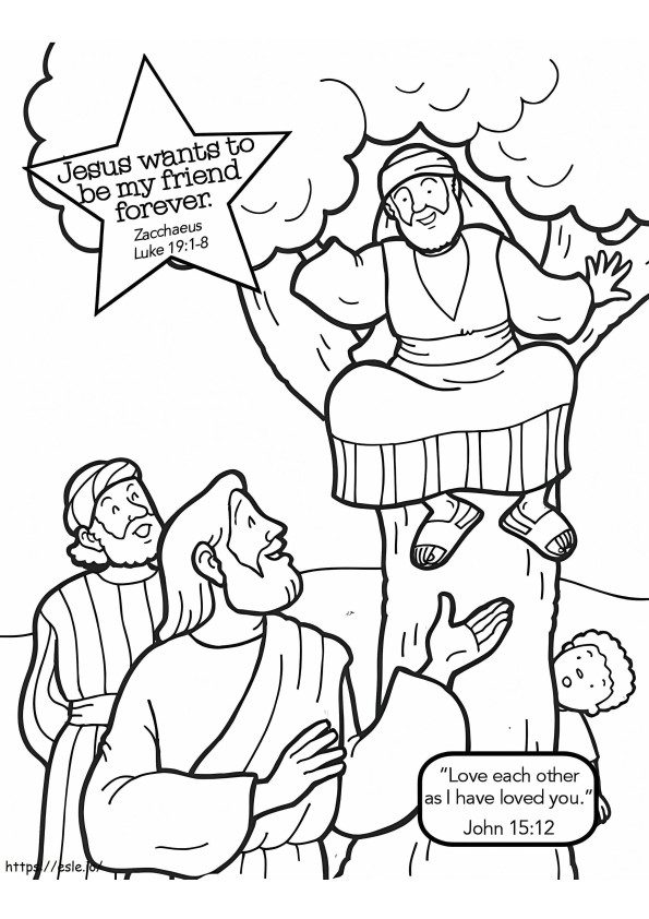 Zacchaeus 3 coloring page