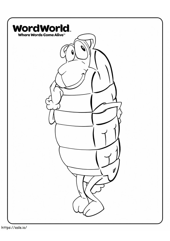 Sheep WordWorld Coloring Page coloring page
