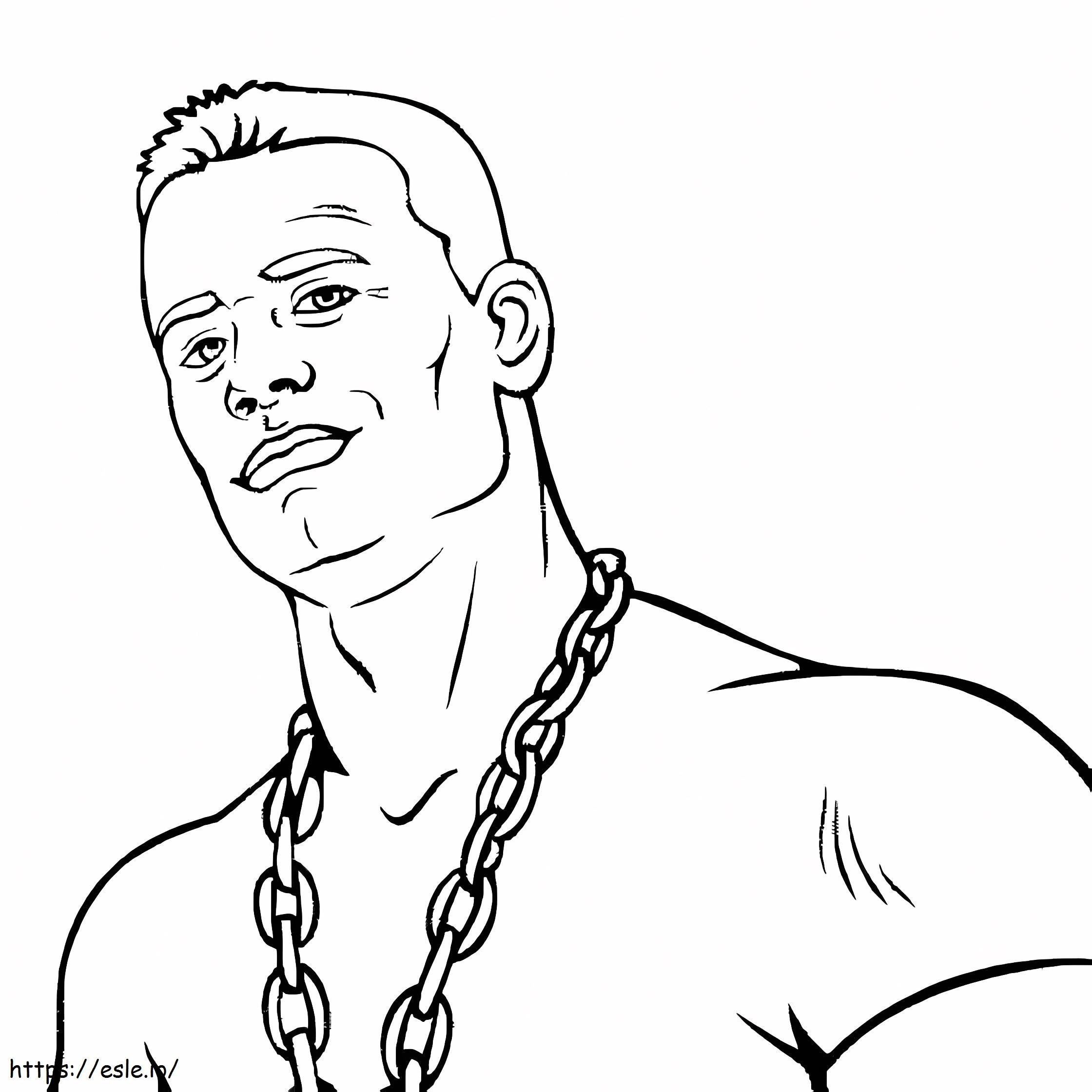 John Cena Smiling coloring page