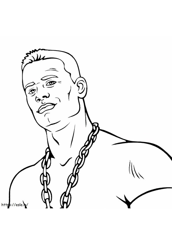 Coloriage John Cena souriant à imprimer dessin