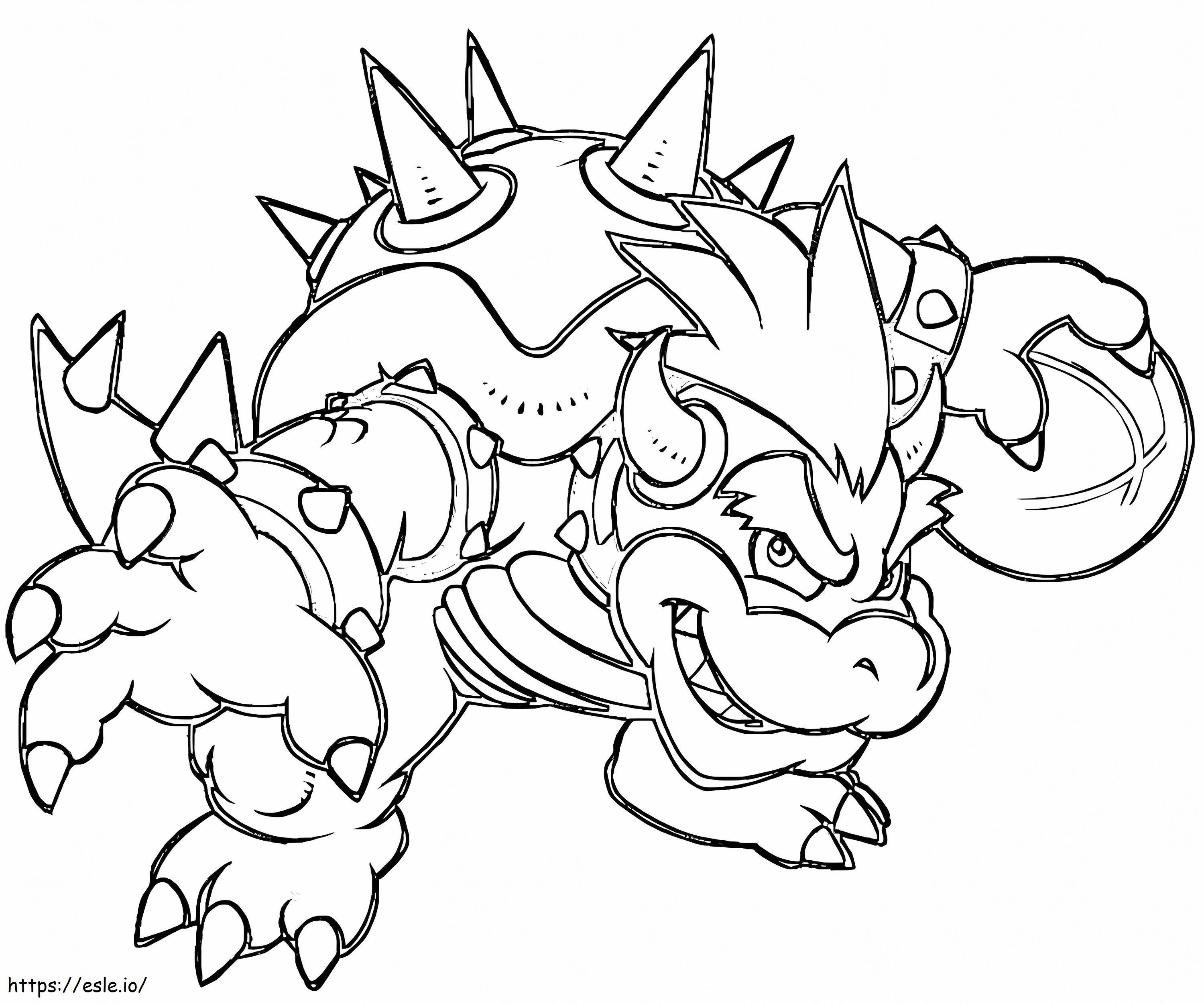 Bowser With A Ball coloring page