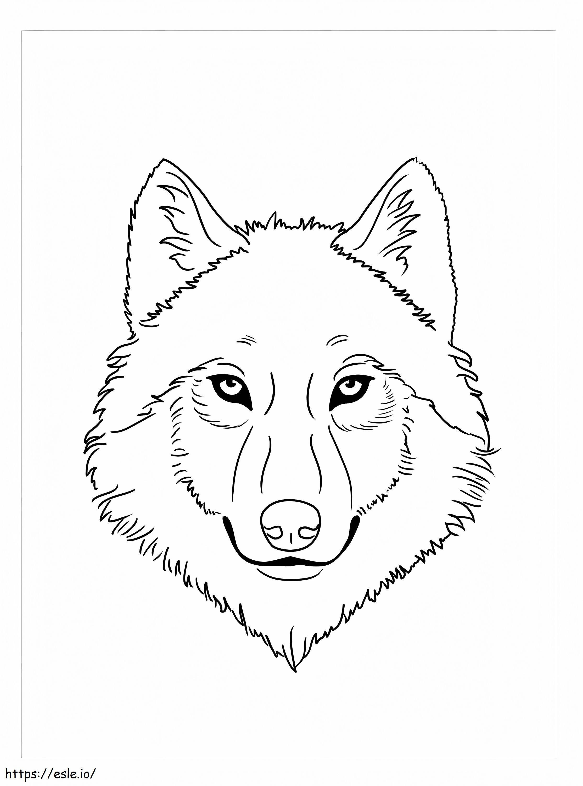 Wolf gezicht kleurplaat kleurplaat