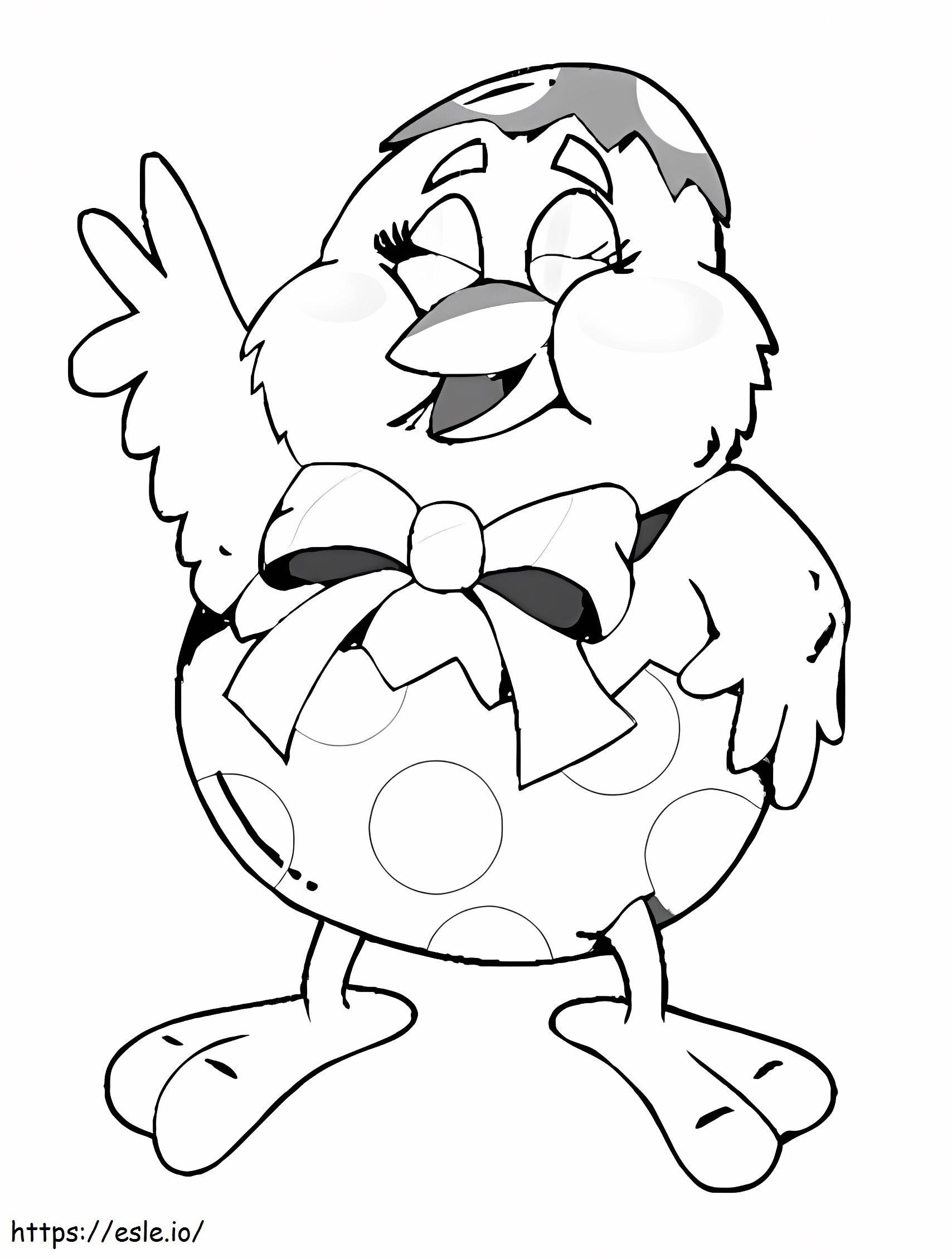 Easter Chick Laughing coloring page