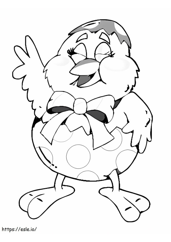 Easter Chick Laughing coloring page