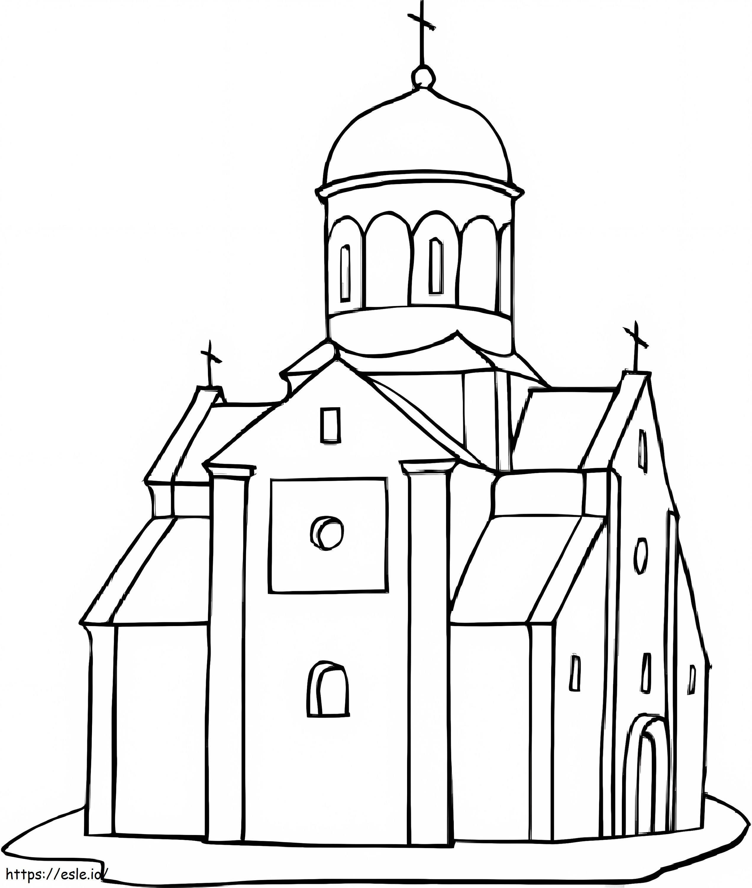 Printable Church coloring page