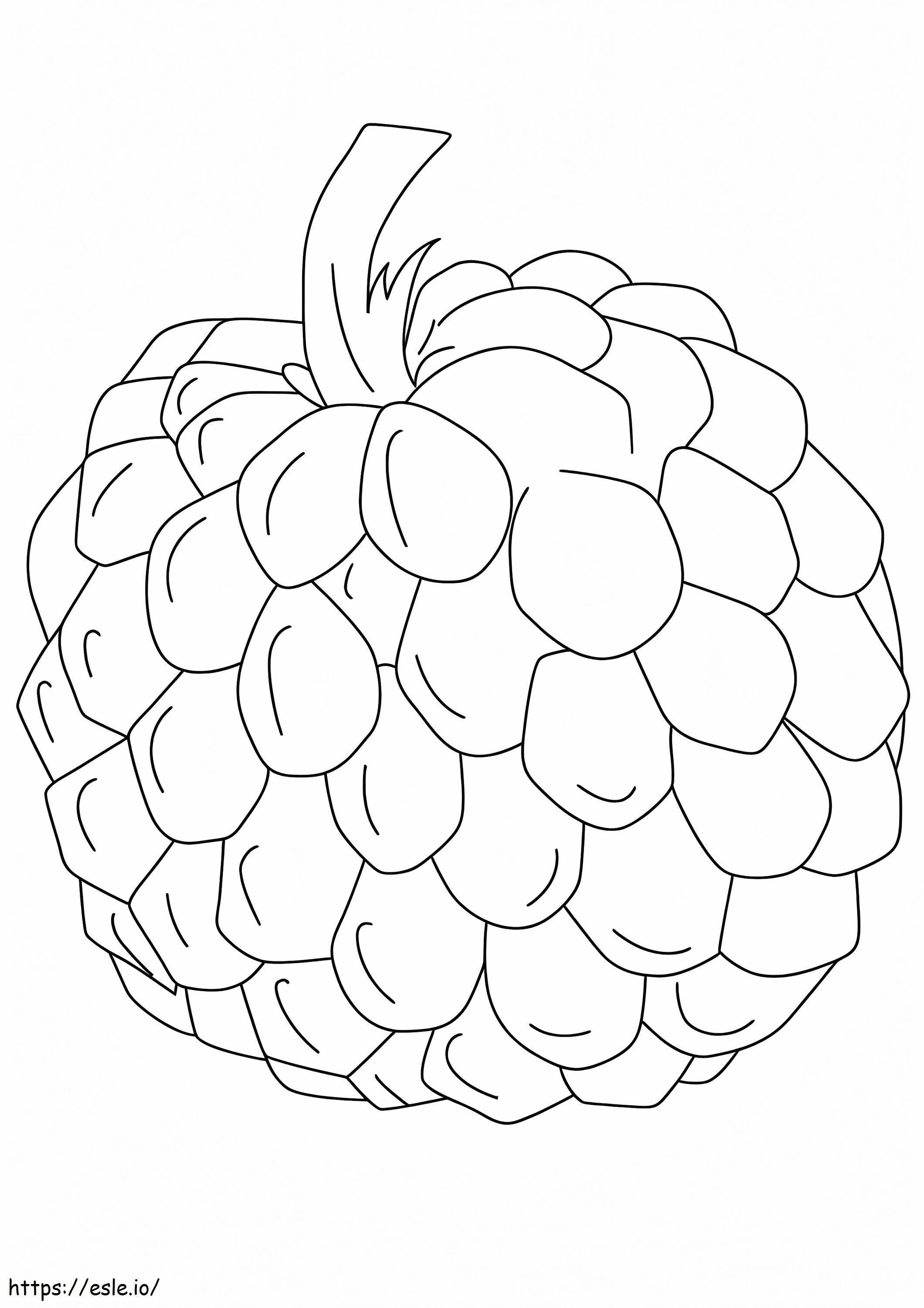 Plain Custard Apple coloring page