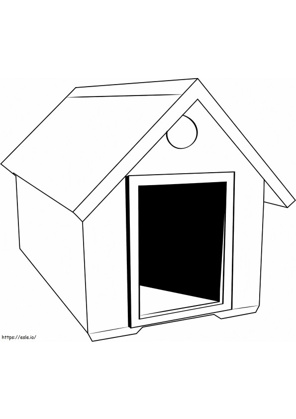 Dog House Printable coloring page