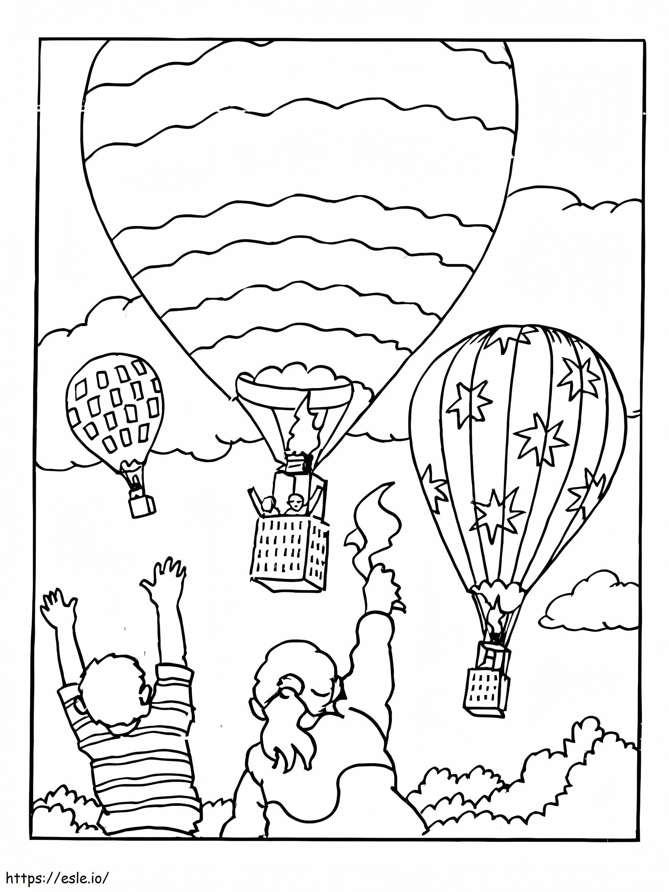Perfect Hot Air Balloon coloring page