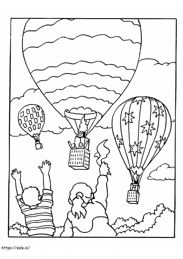 Perfekter Heißluftballon ausmalbilder