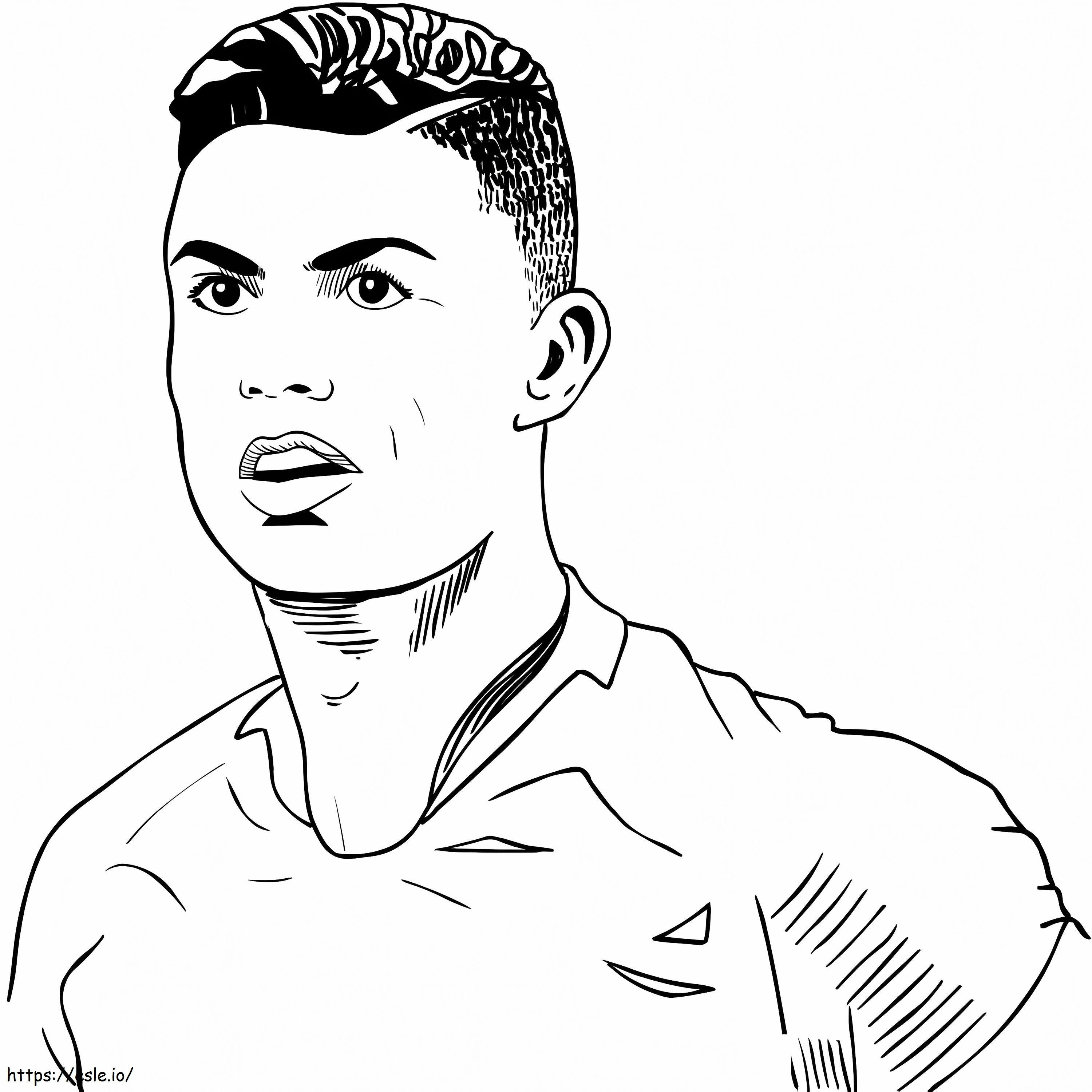 Capo Cristiano Ronaldo da colorare