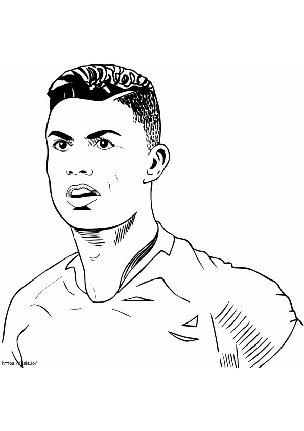 Șeful Cristiano Ronaldo de colorat
