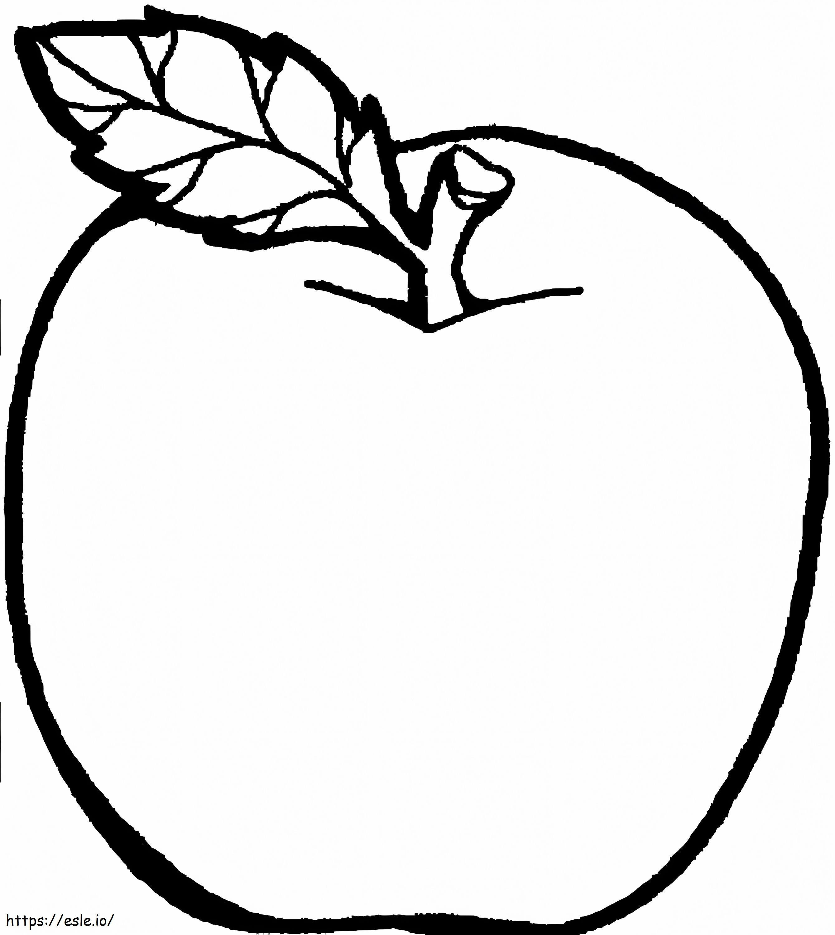 Basic Apple Drawing coloring page