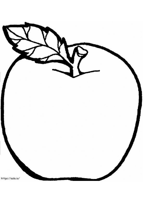 Disegno base della mela da colorare