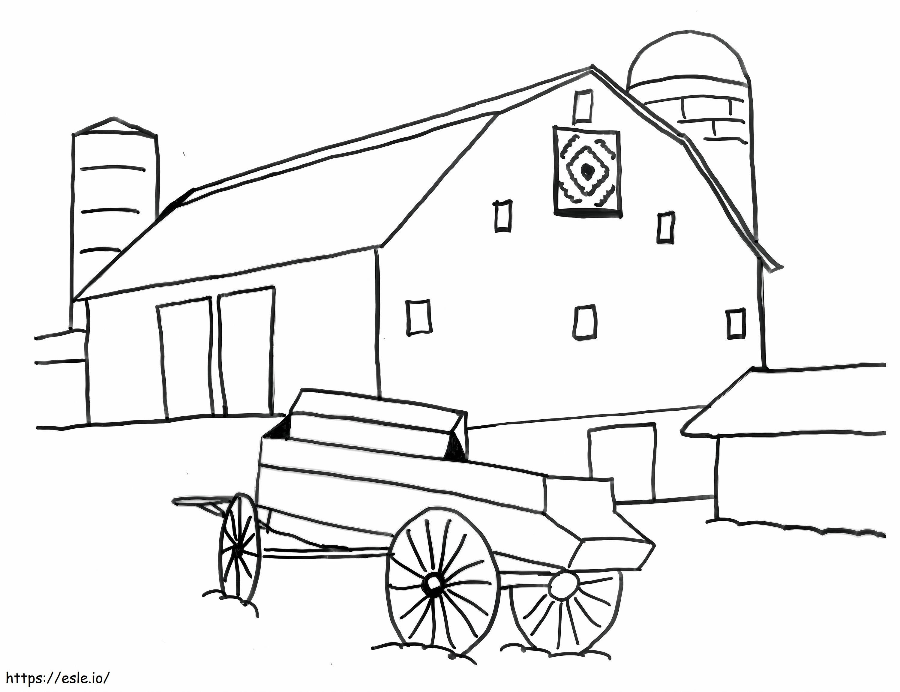 Quilts Barn em Garrett County Maryland escalado para colorir