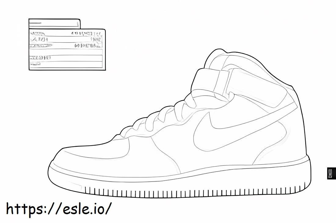 Air Force 1 Mid coloring page