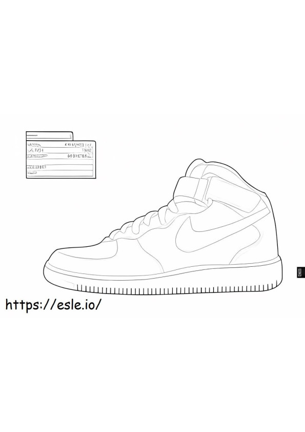 Air Force 1 Mid coloring page