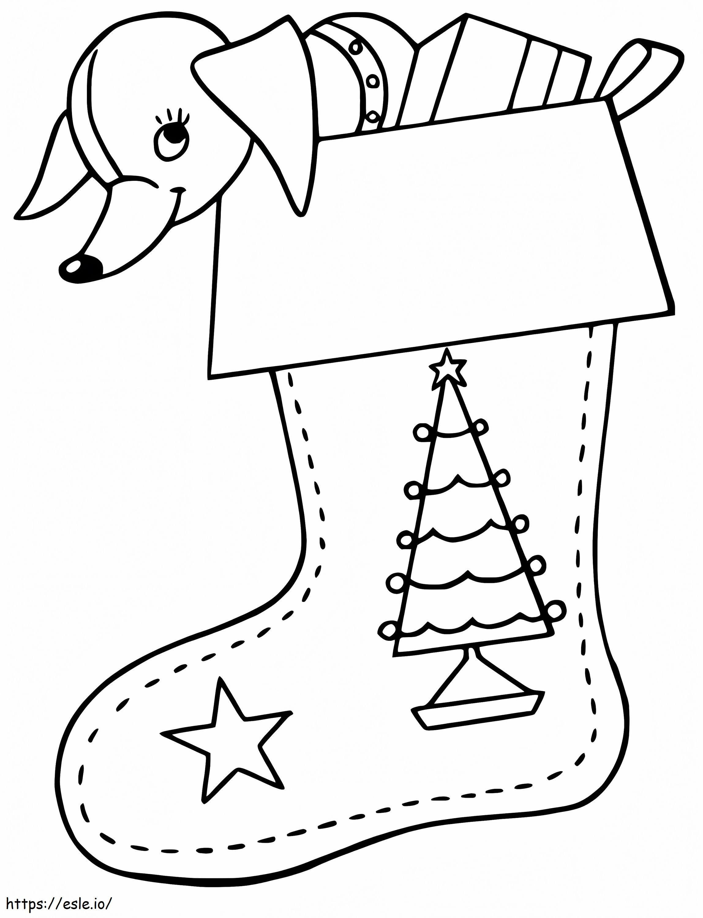 Cute Christmas Stocking coloring page