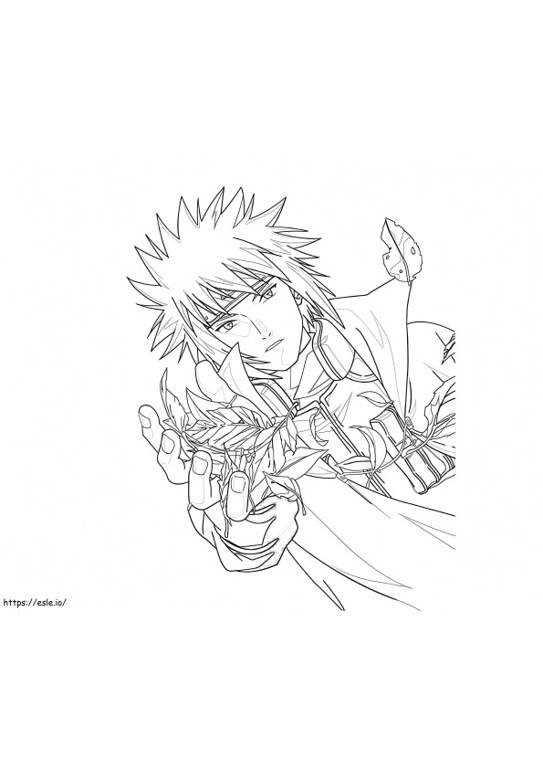 Minato Holding The Blade coloring page