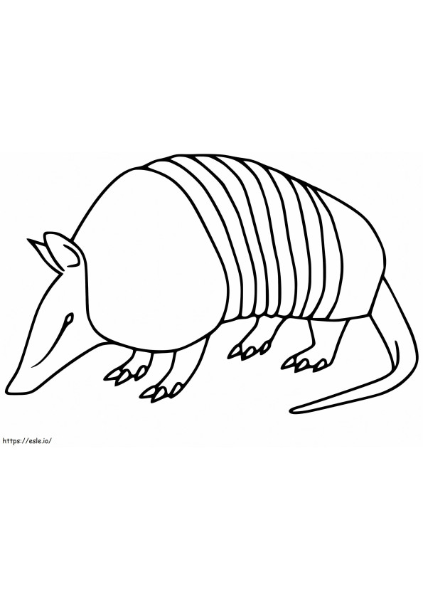 Easy Armadilo coloring page