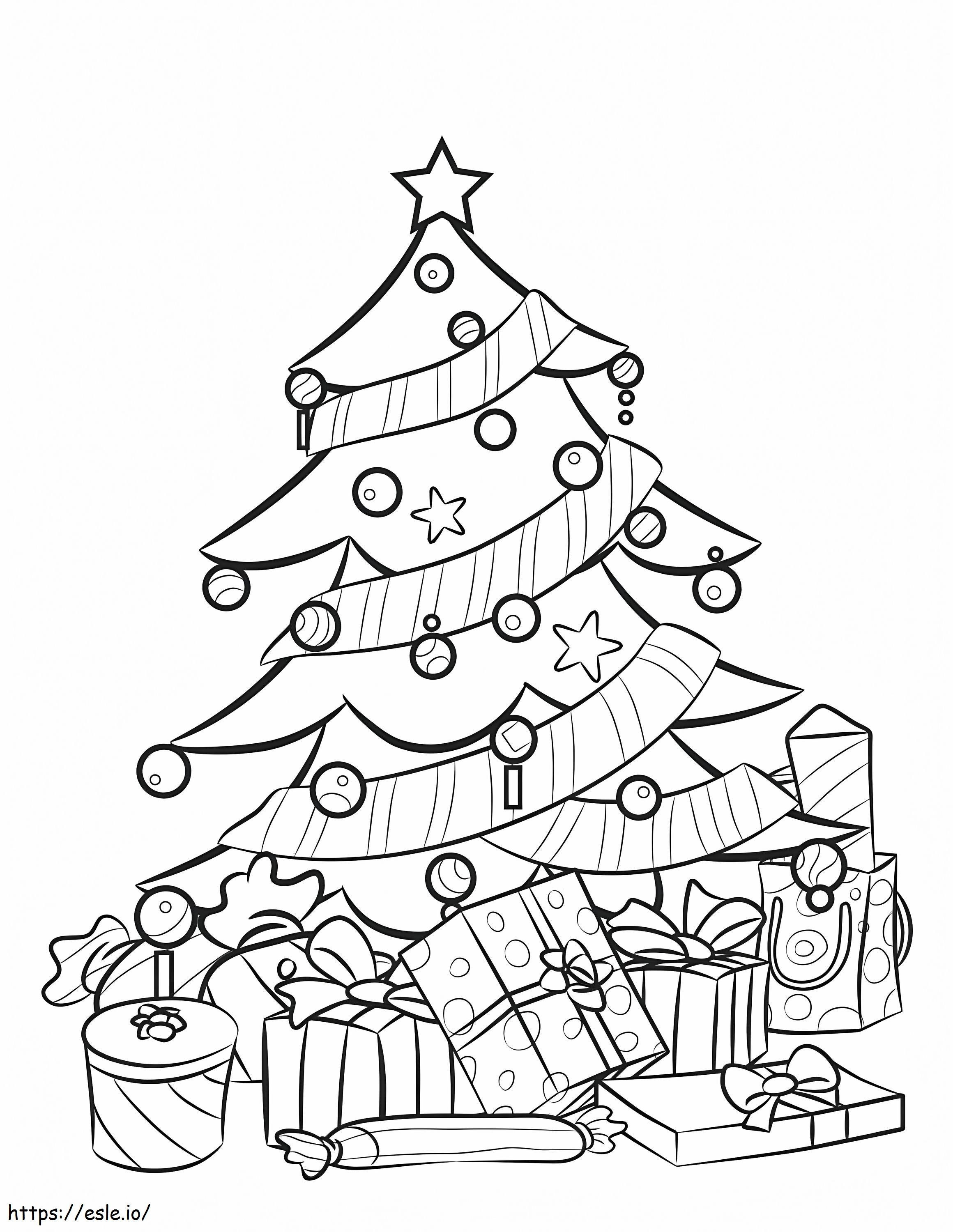 Printable Christmas Tree coloring page