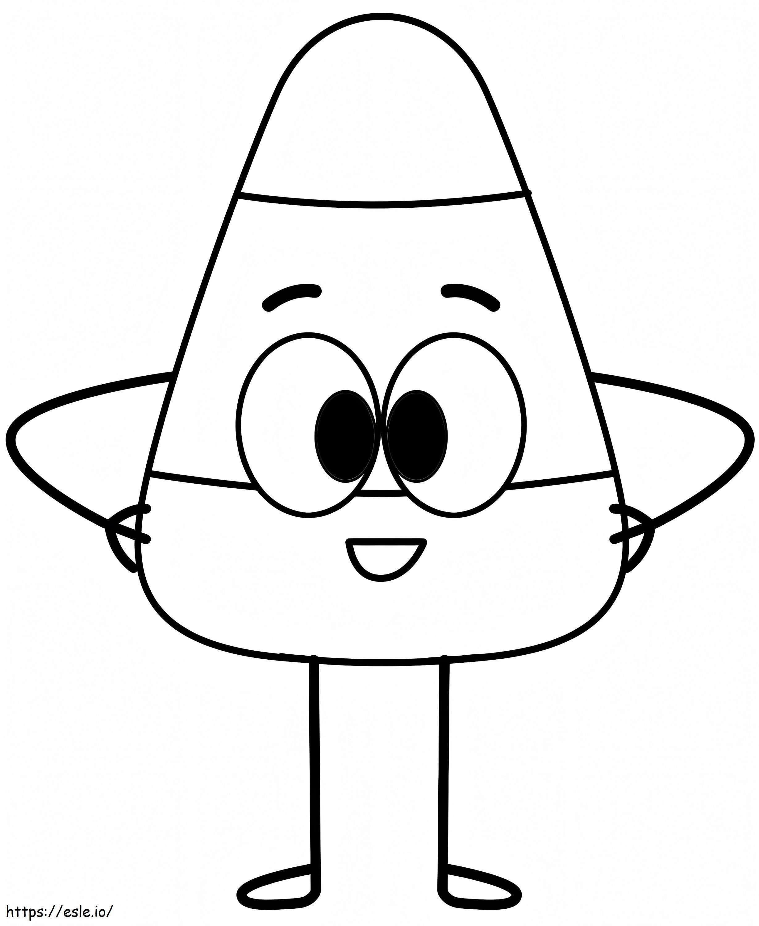 Candy Corn Cartoon coloring page