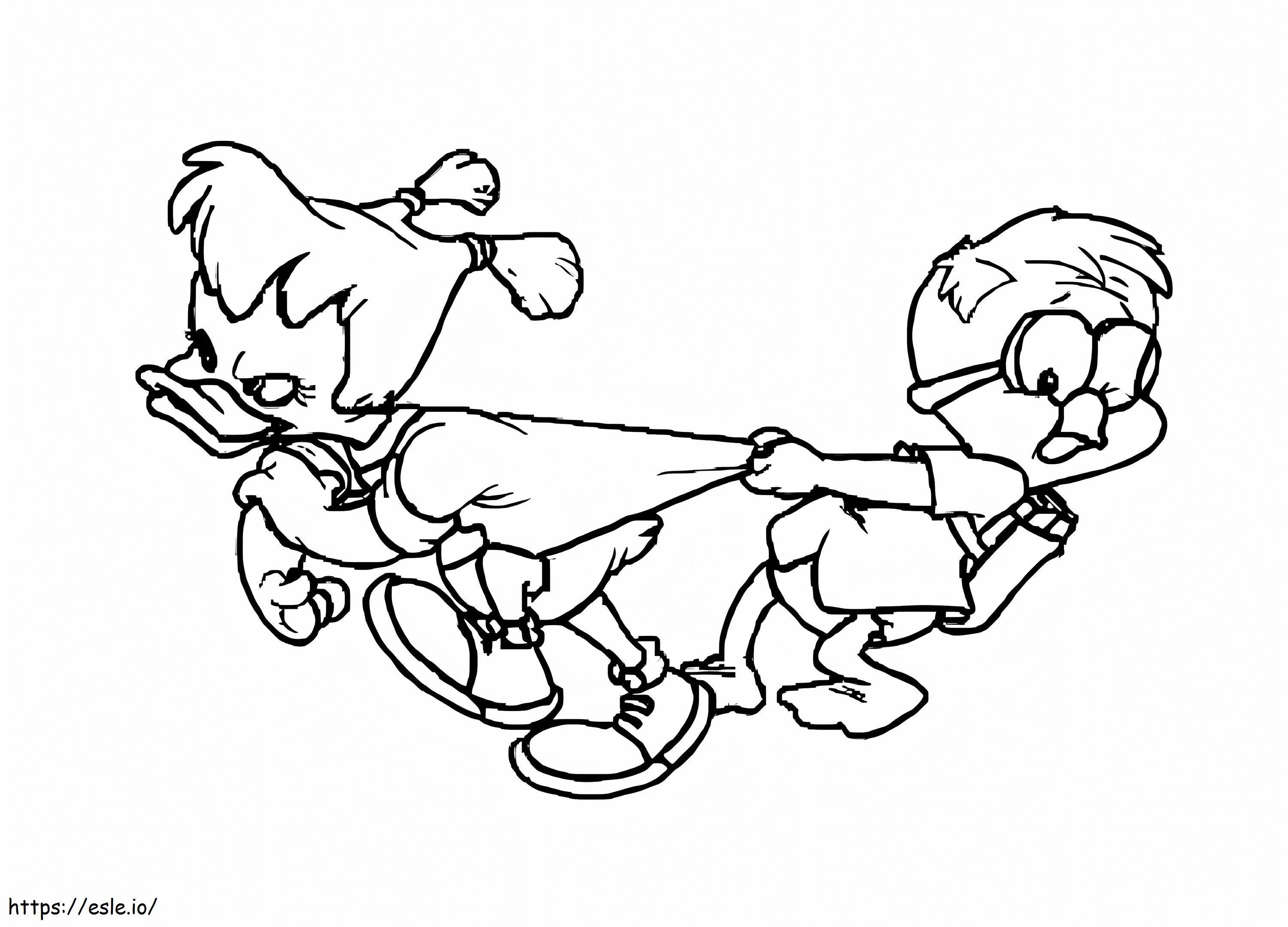 Coloriage Enfants de Darkwing Duck à imprimer dessin