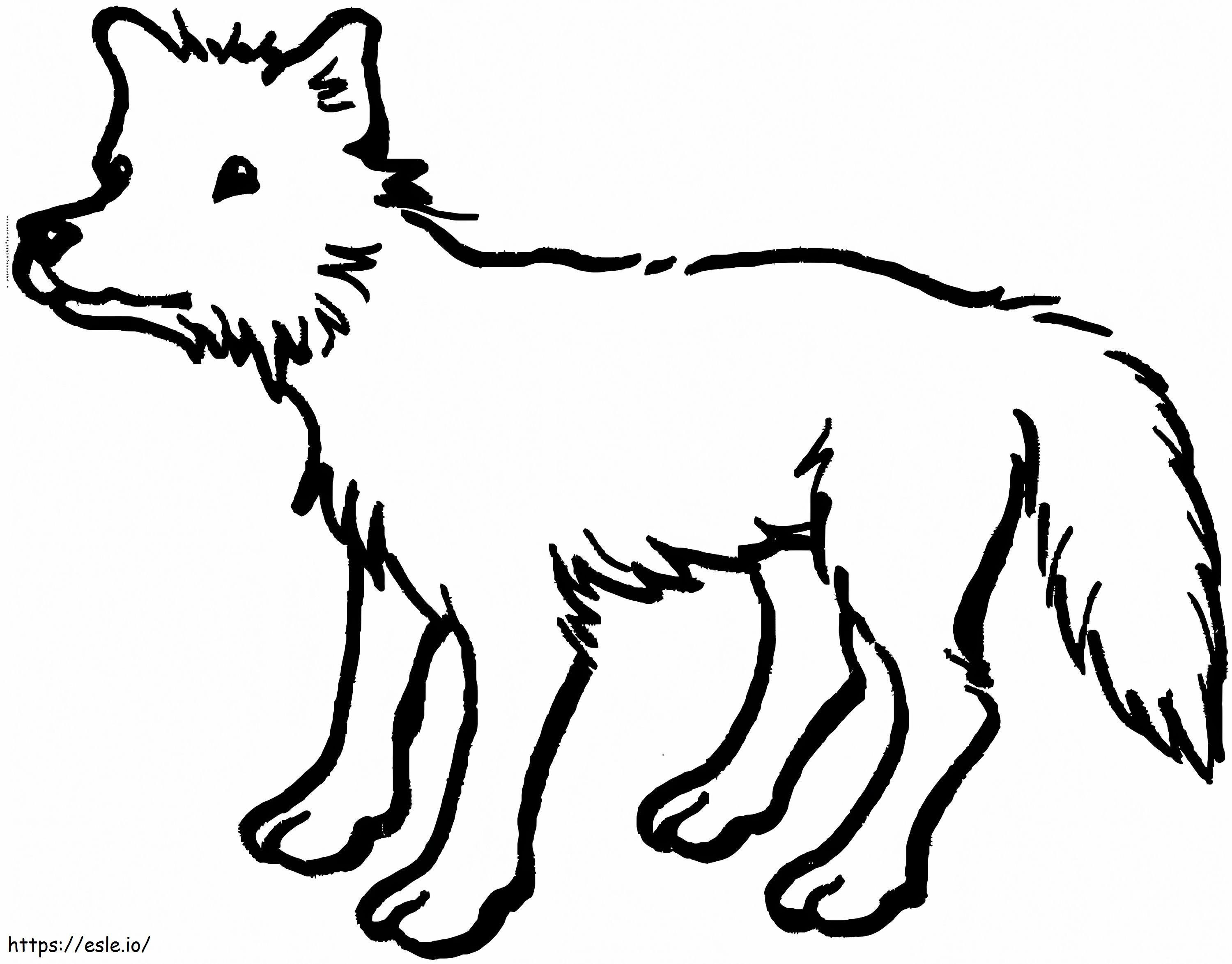 Printable Lovely Coyote coloring page