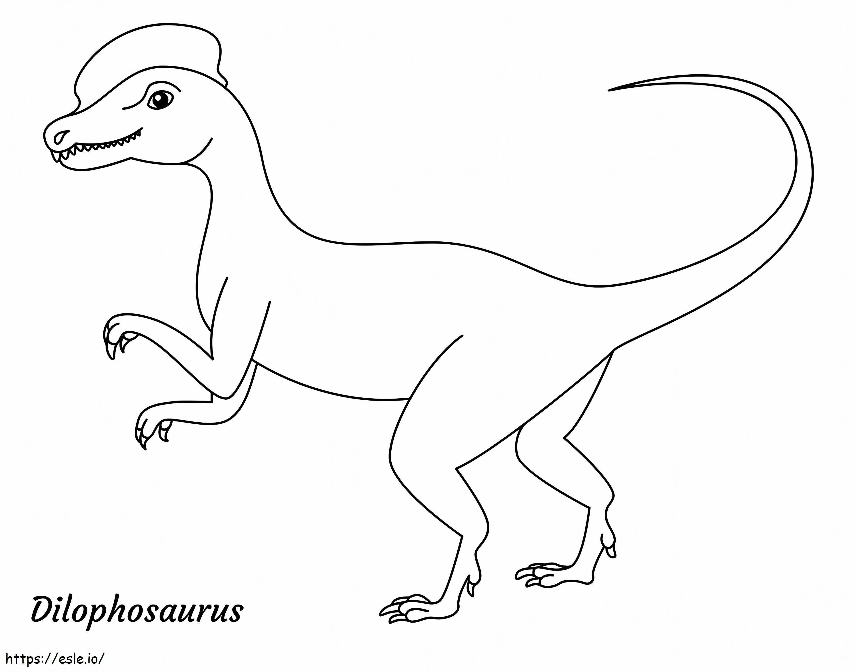 Dilophosaurus 4 kleurplaat kleurplaat