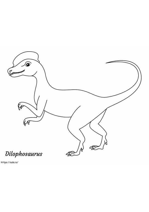 Dilophosaurus 4 Gambar Mewarnai