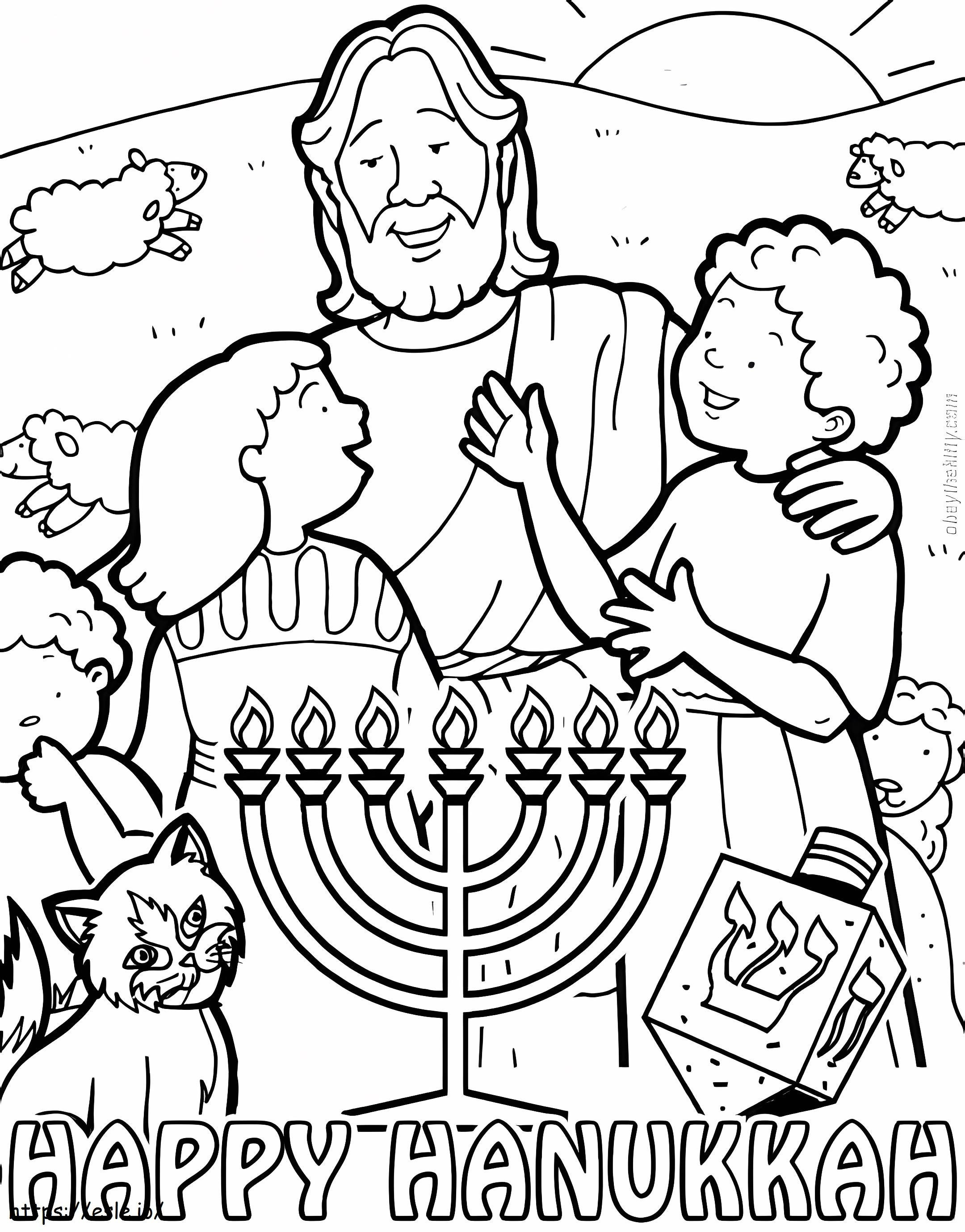 Hanukkah 4 coloring page