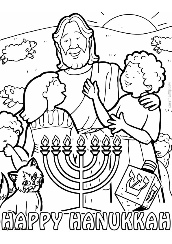 Hanukkah 4 coloring page