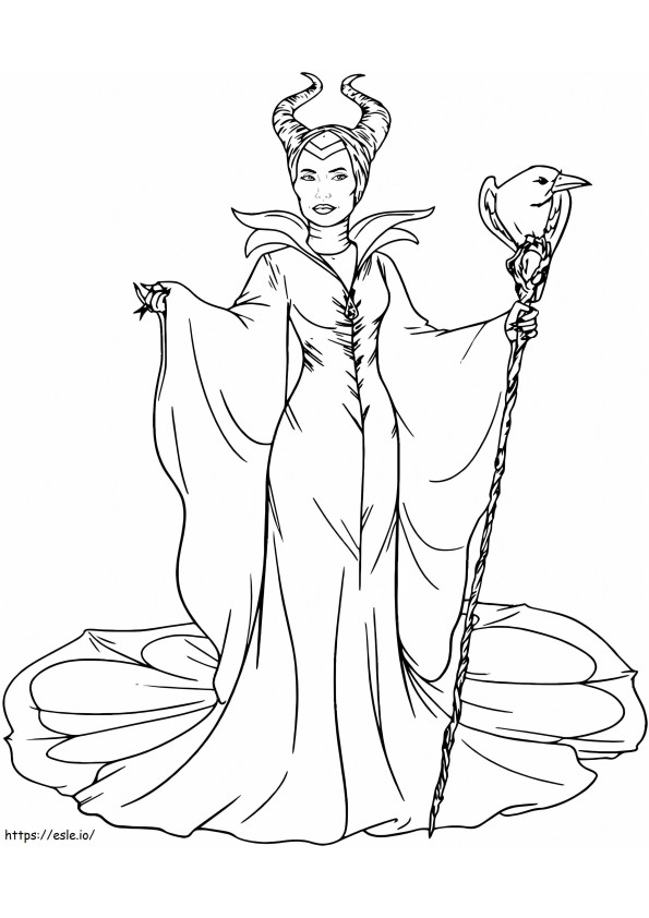 Maleficent in Prinsessa Beauty värityskuva