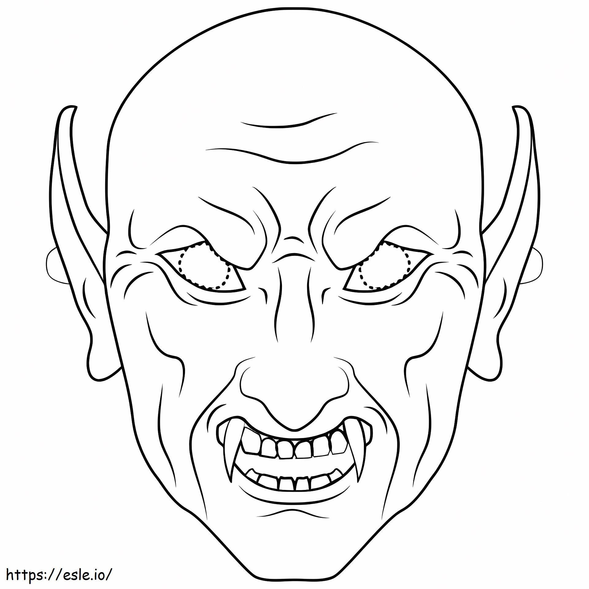 Vampire Mask coloring page