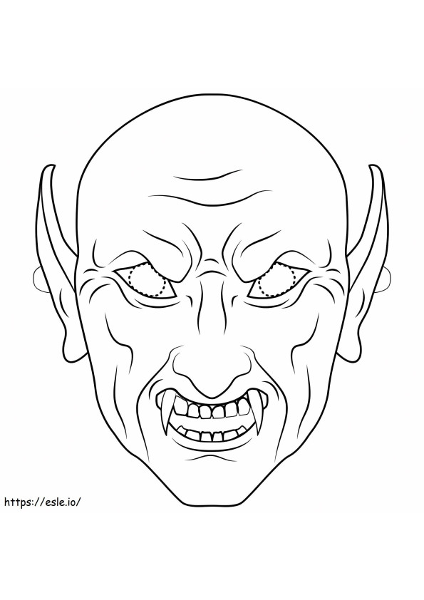 Coloriage Masque de vampire à imprimer dessin