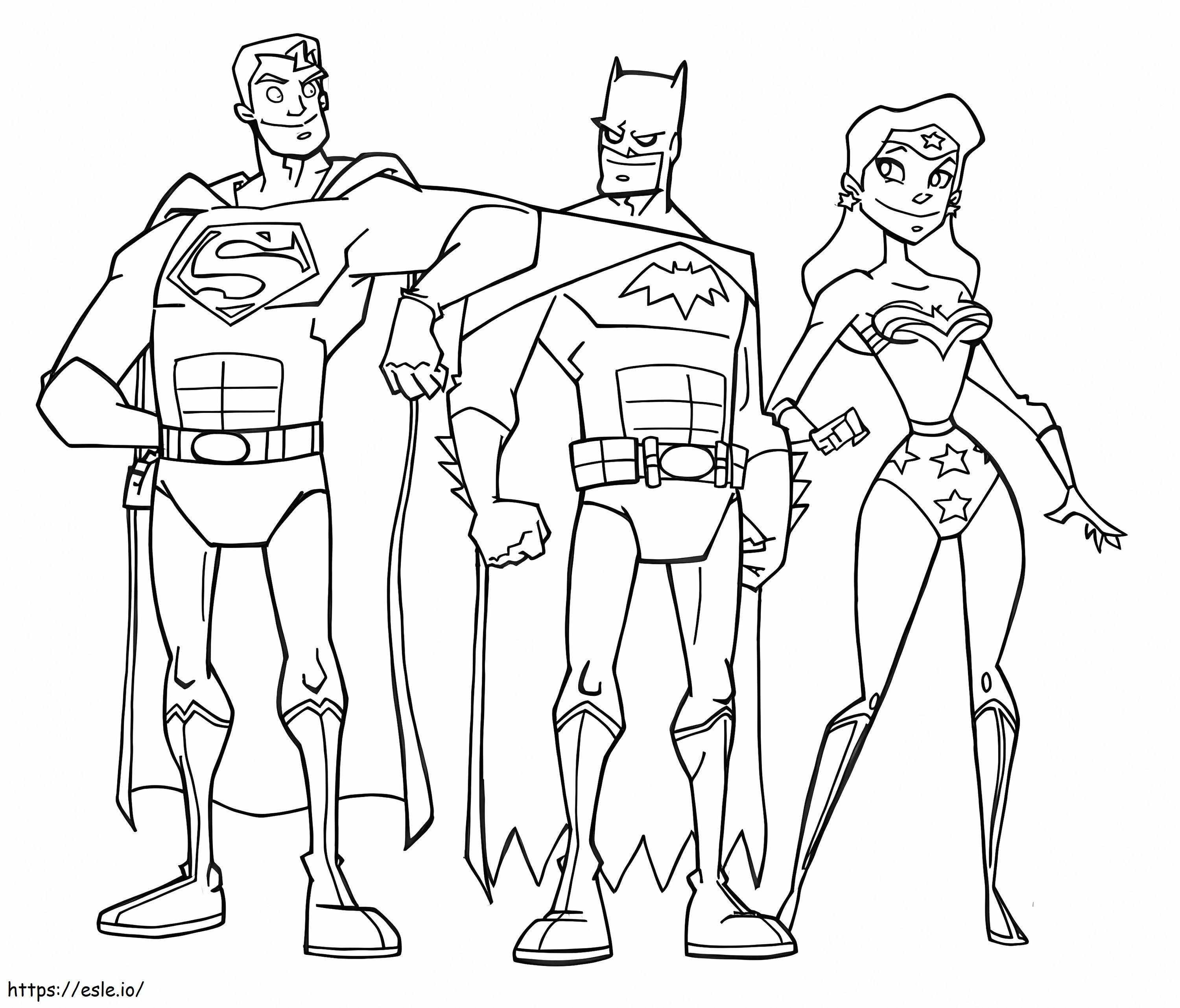  Immagini della Justice League da colorare